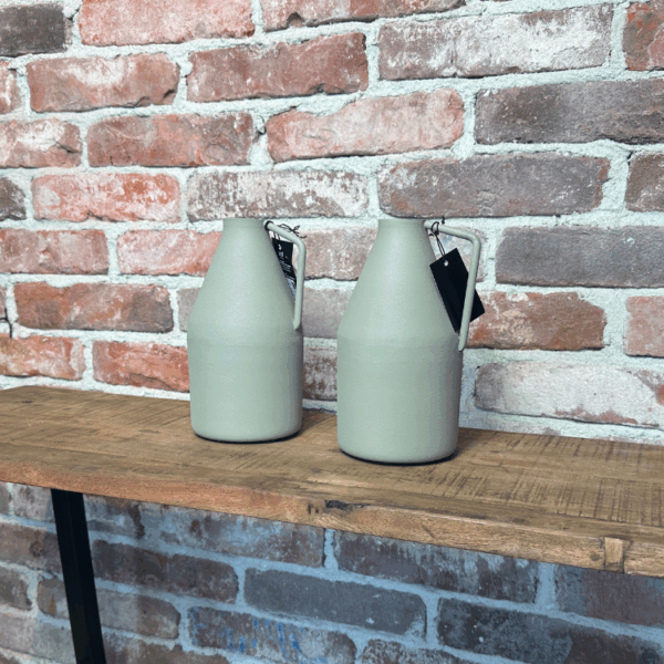 Home & Styling - Groene hippe vaas (type 2) - gecoat metaal