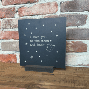 Label 72 – Kaart – Decoplaatje – I love you to the moon and back