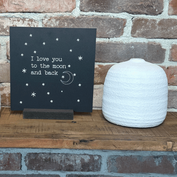 Label 72 – Kaart – Decoplaatje – I love you to the moon and back - Afbeelding 4
