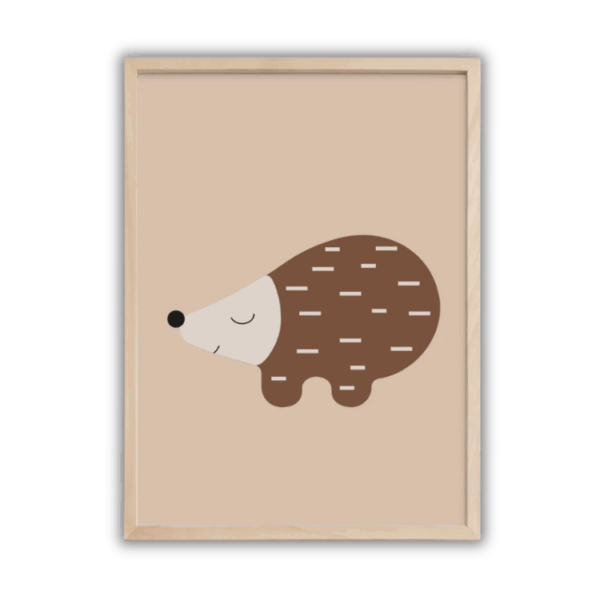 Little Otja – Happy Hedgehog Poster – A4 formaat (egel) - Afbeelding 2