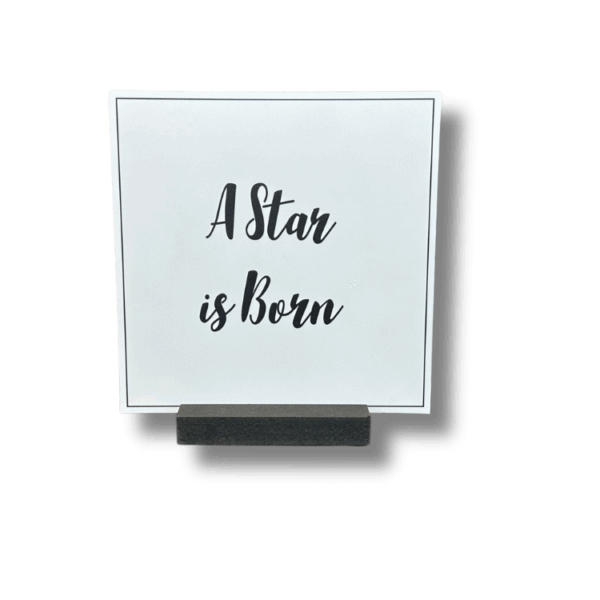 Label 72 – Kaart – Decoplaatje – A star is born - Afbeelding 2