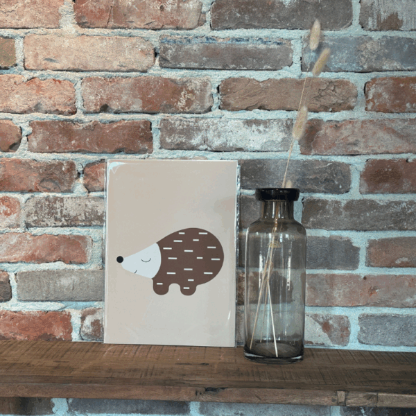 Little Otja – Happy Hedgehog Poster – A4 formaat (egel) - Afbeelding 4