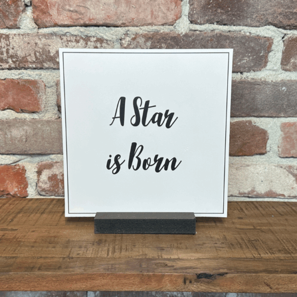 Label 72 – Kaart – Decoplaatje – A star is born