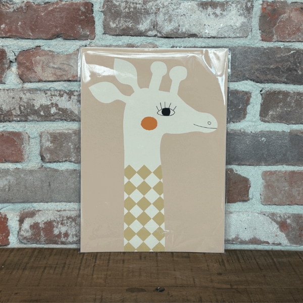 Little Otja - Shiny Poster Giraf - A4 formaat