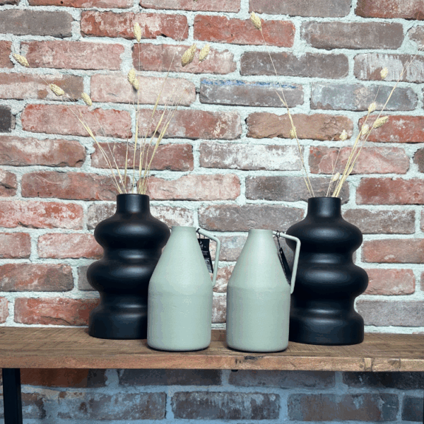 Home & Styling - Groene hippe vaas (type 2) - gecoat metaal - Afbeelding 4