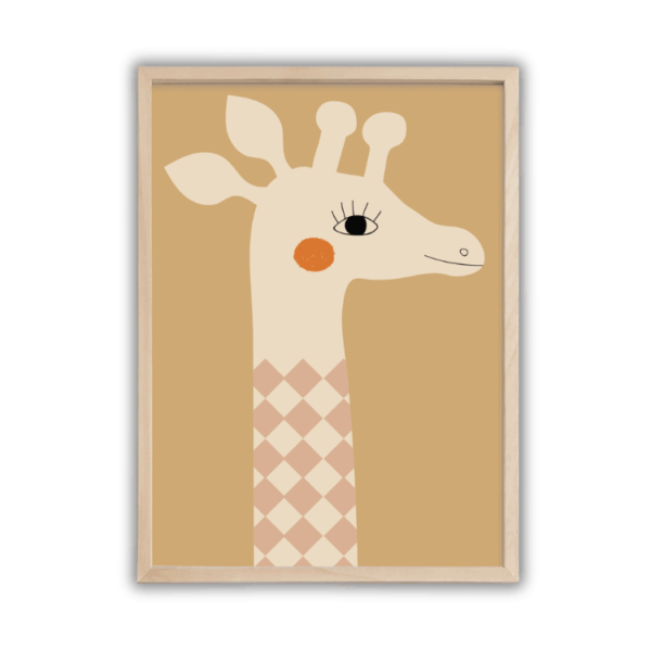 Little Otja - Shiny Poster Giraf - A4 formaat - Afbeelding 2