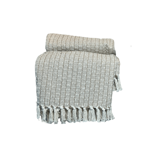 Jens Living - Plaid Senn - Recycled cotton -Beige - Afbeelding 2
