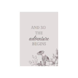 Ansichtkaart 'And So The Adventure Begins'
