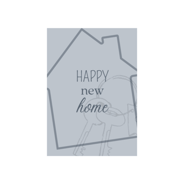Ansichtkaart 'Happy New Home'
