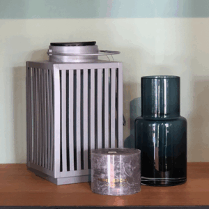 Gusta Metalen Led Lantaarn grijs